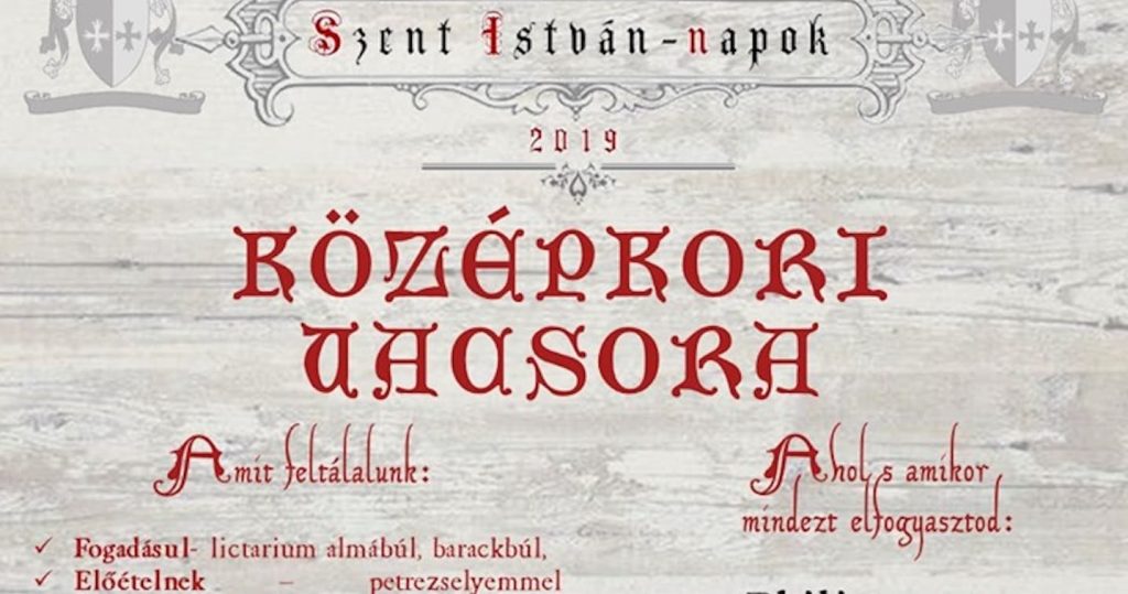 Középkori vacsoara a Nagybányai Szent István-napokon 2