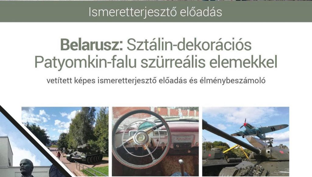 Belarusz- Sztálin-dekorációs Patyomkin-falu szürreális elemekkel