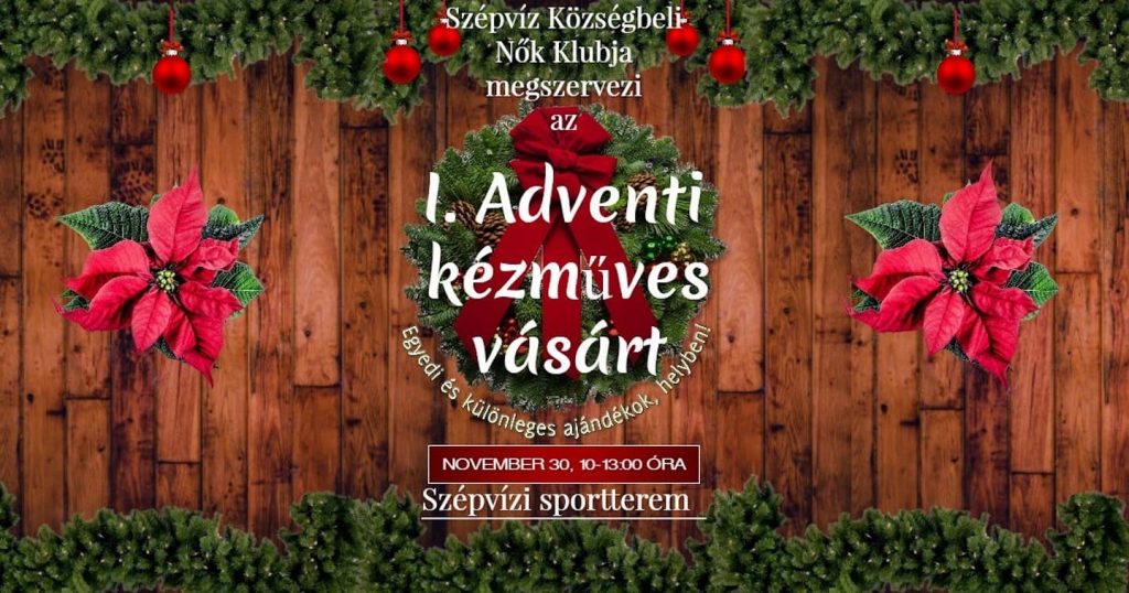 Adventi kézműves vásár Szépvízen - November 30.
