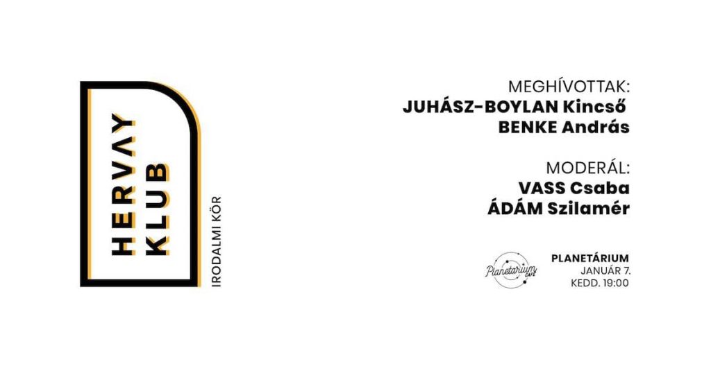 Hervay Klub Juhász-Boylan Kincsővel és Benke Andrással - január 7.