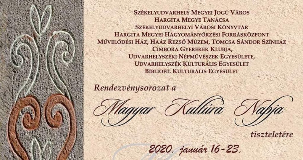 Magyar Kultúra Napja 2020 - január 16-23.