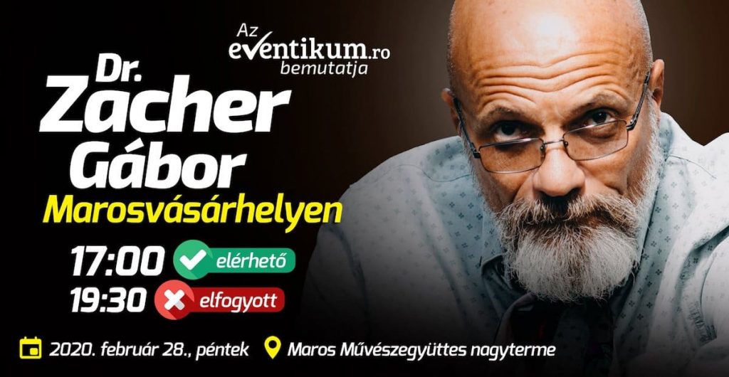 Dr. Zacher Gábor Marosvásárhelyen - Betépett álmodozók - Február 28.